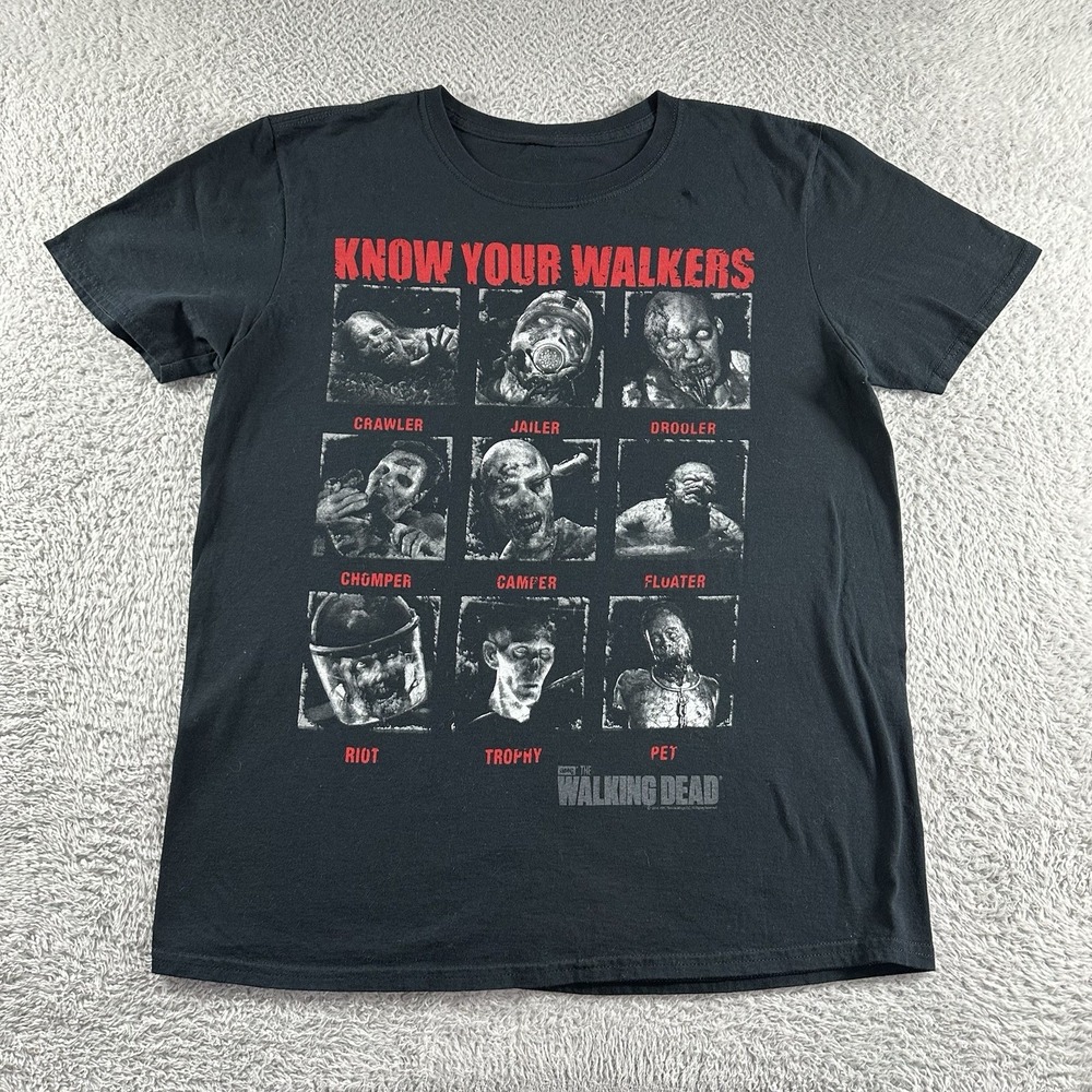 TWD The Walking‎ Dead Shirt Mens Medium Know Your Walkers Graphic Horror Zombies